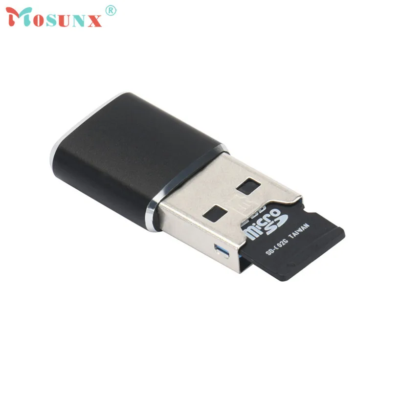 Mosunx Расширенный считыватель USB 3,0 мини-кардридер/MICRO SD/SDXC алюминиевый TF кардридер 1 шт