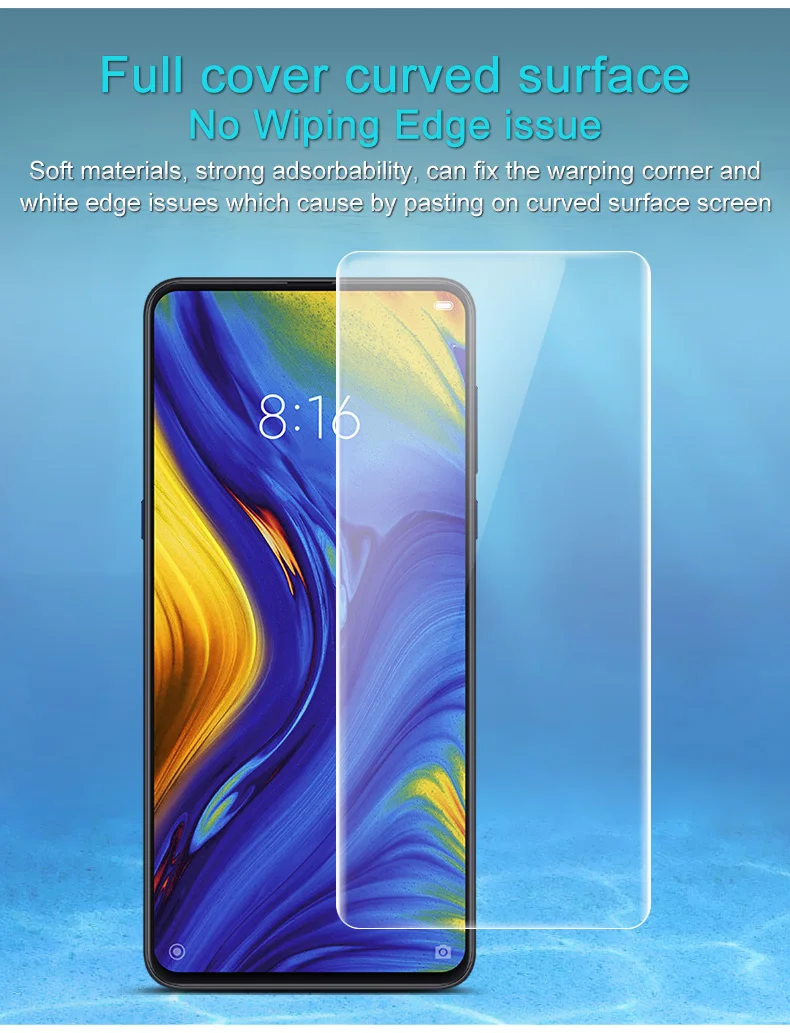 Imak Xiaomi mi x 3 Защита экрана 2 шт полное покрытие гидрогель III защитная пленка для Xiaomi mi x 3 не стекло