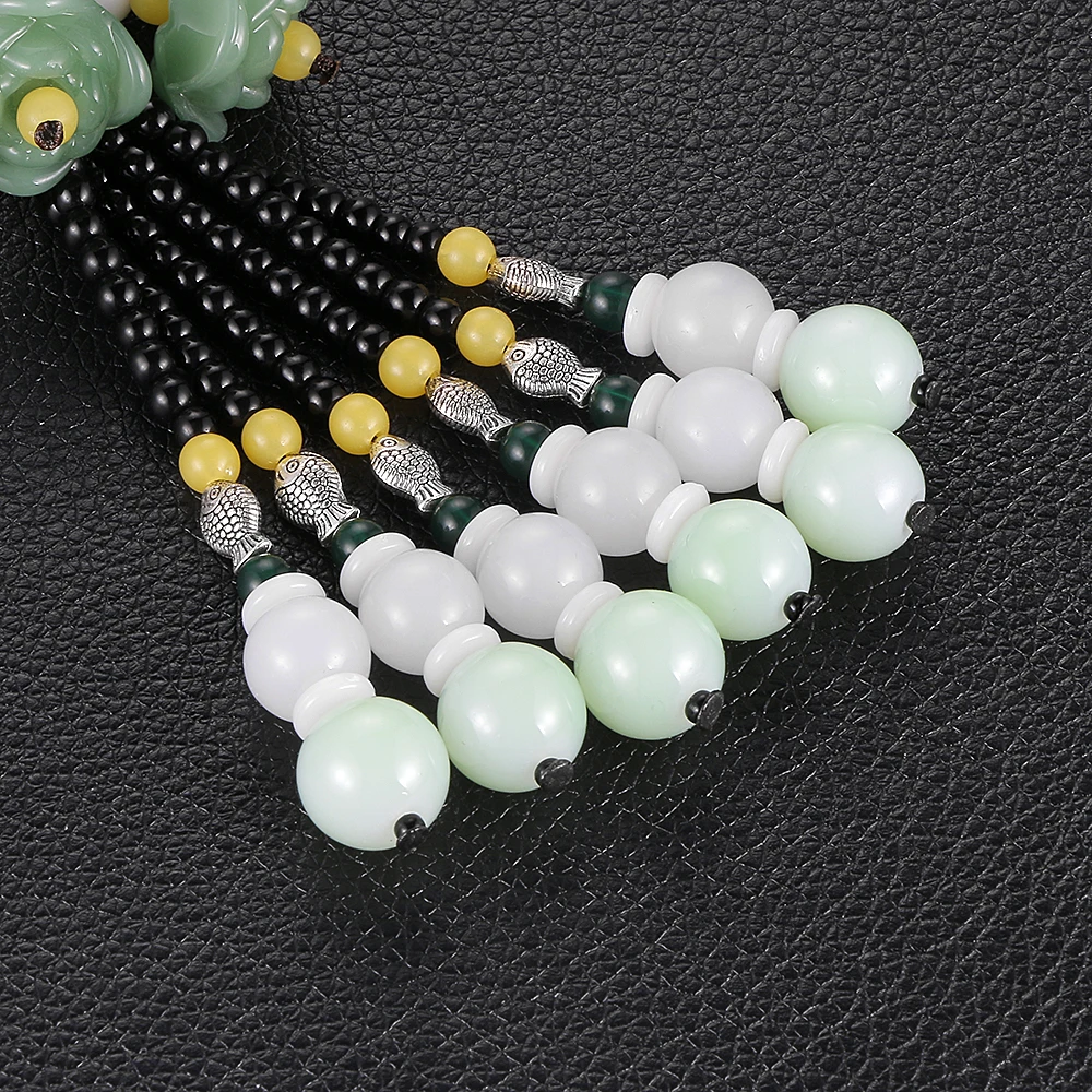 Автомобильный кулон из нефрита Для отважных солдат Gourd Guan Yin Maitreya, авто интерьерное зеркало заднего вида, украшение, украшение, аксессуары