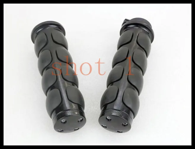 1 дюйм черная ручка для Harley Dyna FL XL Honda Shadow Kawasaki VN Suzuki Boulevard Yamaha VStar бесплатная