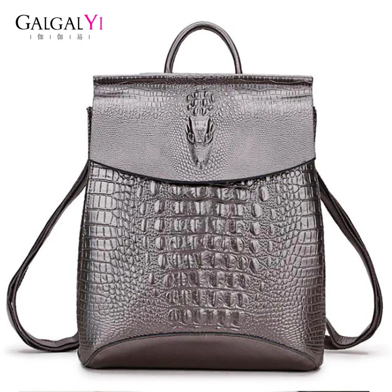 

Винтажный женский рюкзак 2021, рюкзак высокого качества, школьный рюкзак, Модный женский рюкзак с крокодиловым принтом, большая многофункцио...