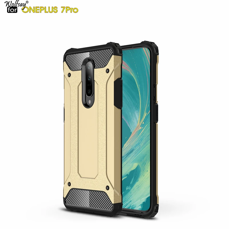 Чехол Wolfsay для Oneplus 7 Pro прочный защитный чехол из ТПУ и ПК One Plus деловые чехлы