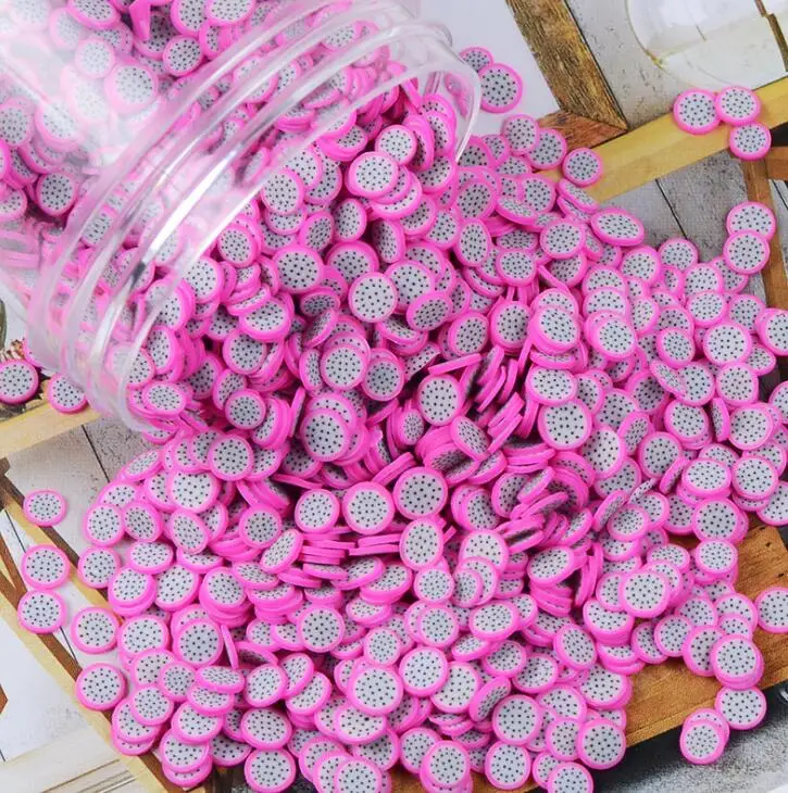 Фруктовые ломтики 3D полимерной глины Необычные ногти в стиле деко Полимерная