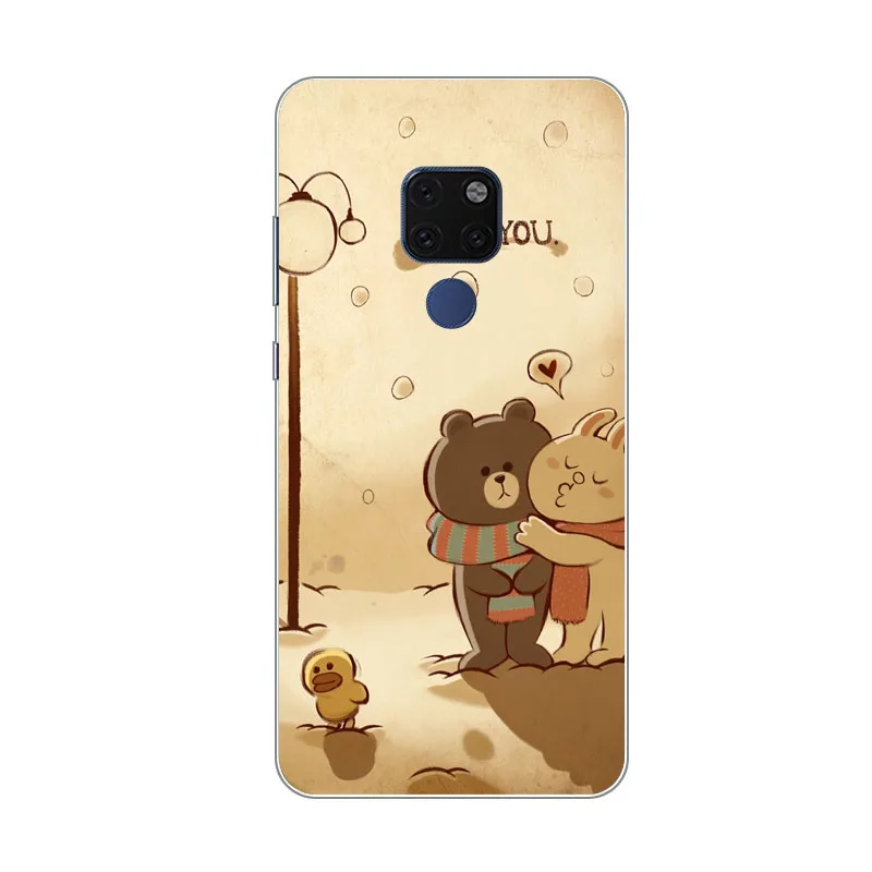 huawei mate 20x Case Silicon cartoon Painting Soft TPU Back Cover for protect Phone cases shell |