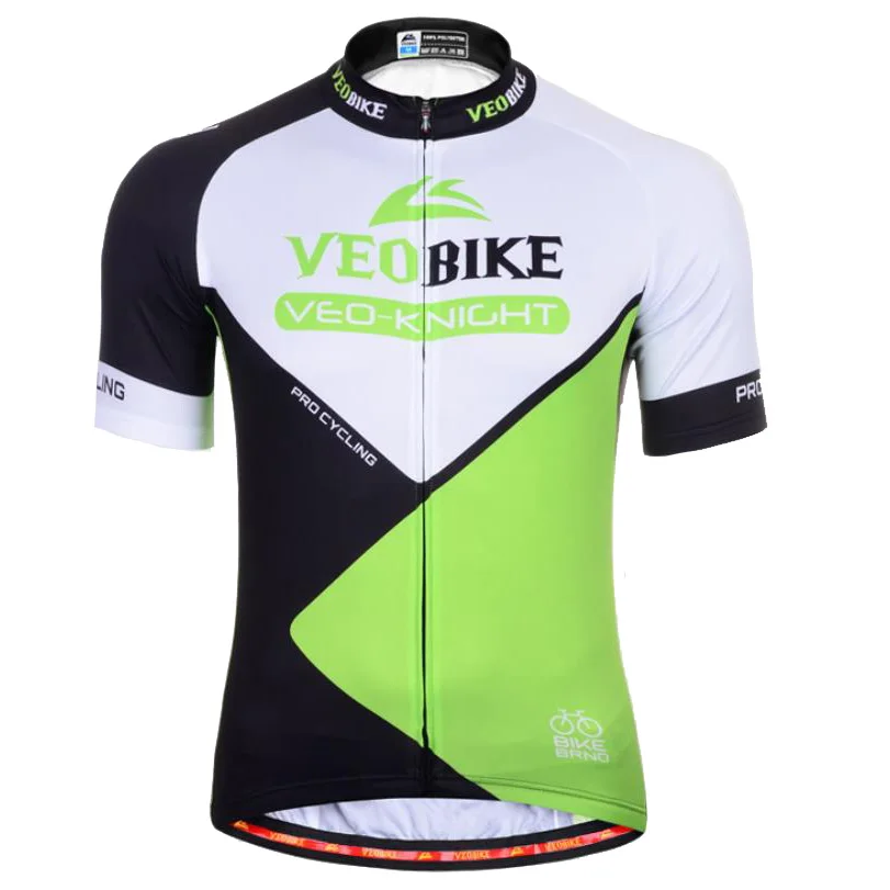 jersey green VEOBIKE Pro Team велосипедная майка Мужская с коротким рукавом Одежда для велосипеда дышащая велосипедная Одежда Мужская одежда для велоспорта комплект спортивной одежды - Цвет: jersey green