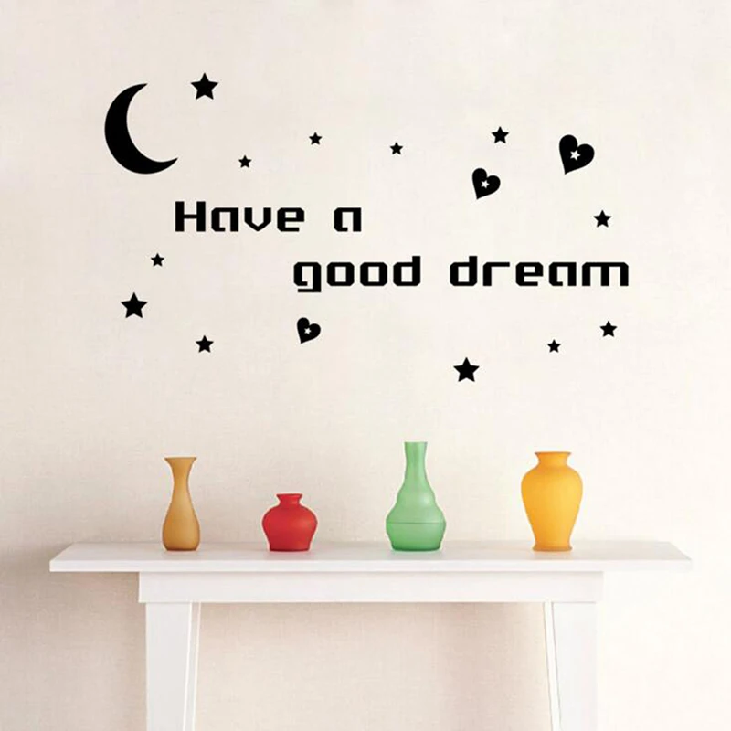 Новинка 2019 креативные наклейки на стену с надписью Have A Good Dream для маленьких детей