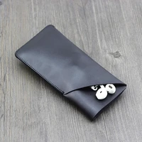 ap20q double layer universal fillet holster phone straight leather case retro for huawei power bank 20000mah pouch