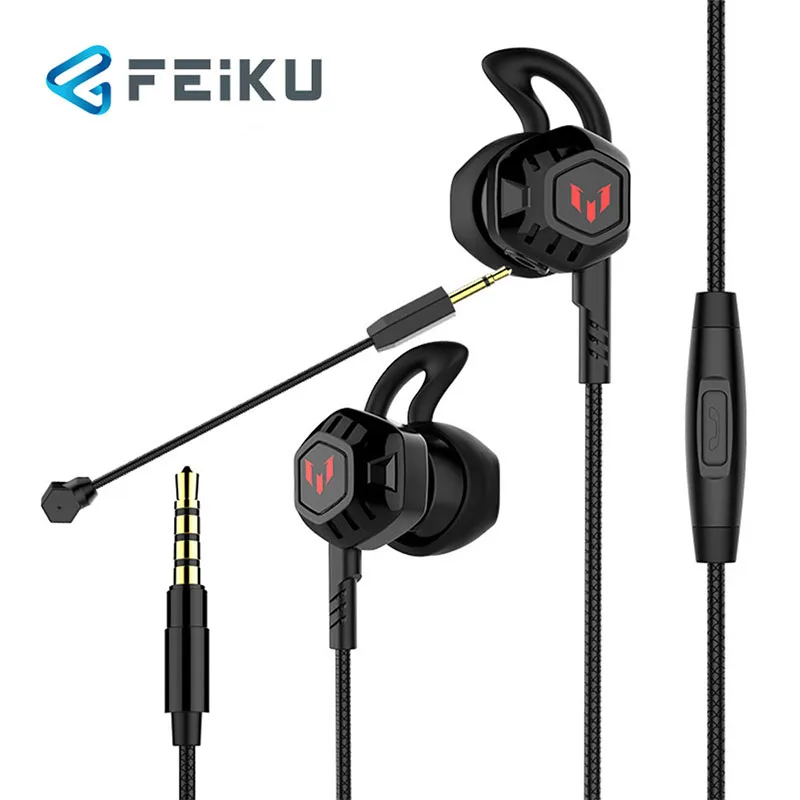 FEIKU G100 геймер наушники вкладыши портативные Супер бас стерео игровая гарнитура с