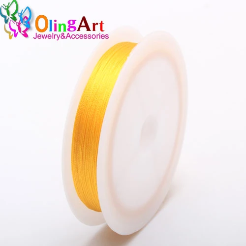 Yellow gold 003 OlingArt 0,3/0,5/0,7/1,0 мм микс разноцветных вариантов нейлоновой нитью производственная линия/Оборудование для провода/веревка колье, серьги, браслет и ожерелье ювелирных изделий - Цвет: Yellow gold 003