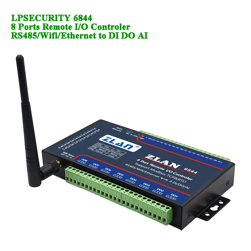 Пульт дистанционного управления IO 8 портов RS485/Wi Fi/Ethernet в DI DA AI Modbus RTU TCP LAN цифровой