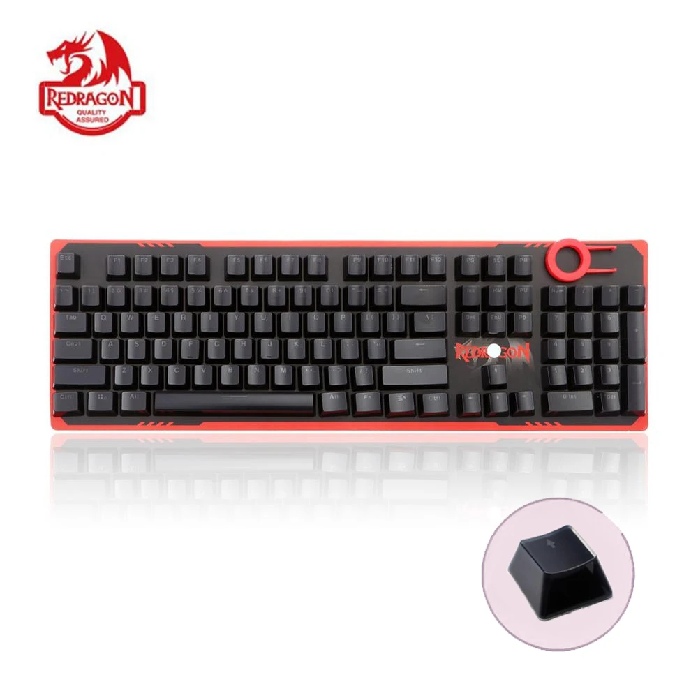 Redragon A105 104 колпачки и пуллер для ключей кристально черный акриловый сменный