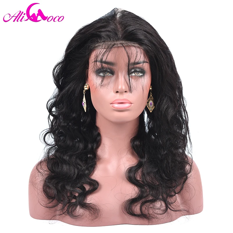 Ali Coco Hair Brazilian Body Wave 360 Lace Frontal 100% Human Hair Free Shipping