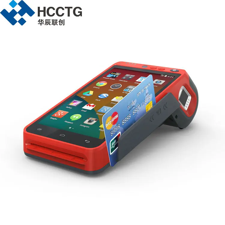 Standard setting 3g/4G/wifi 5,5 дюймовый сенсорный экран ручной Edc отпечатков пальцев pos-терминал для Android с принтером NFC считыватель HCC-Z100 - Цвет: Standard setting