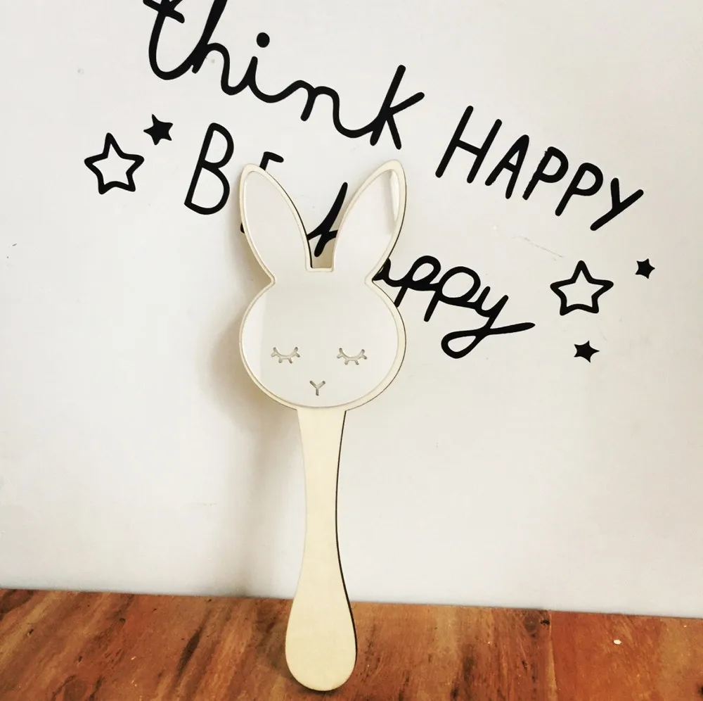 Подарок на день Святого Валентина Скандинавское деревянное зеркало для макияжа