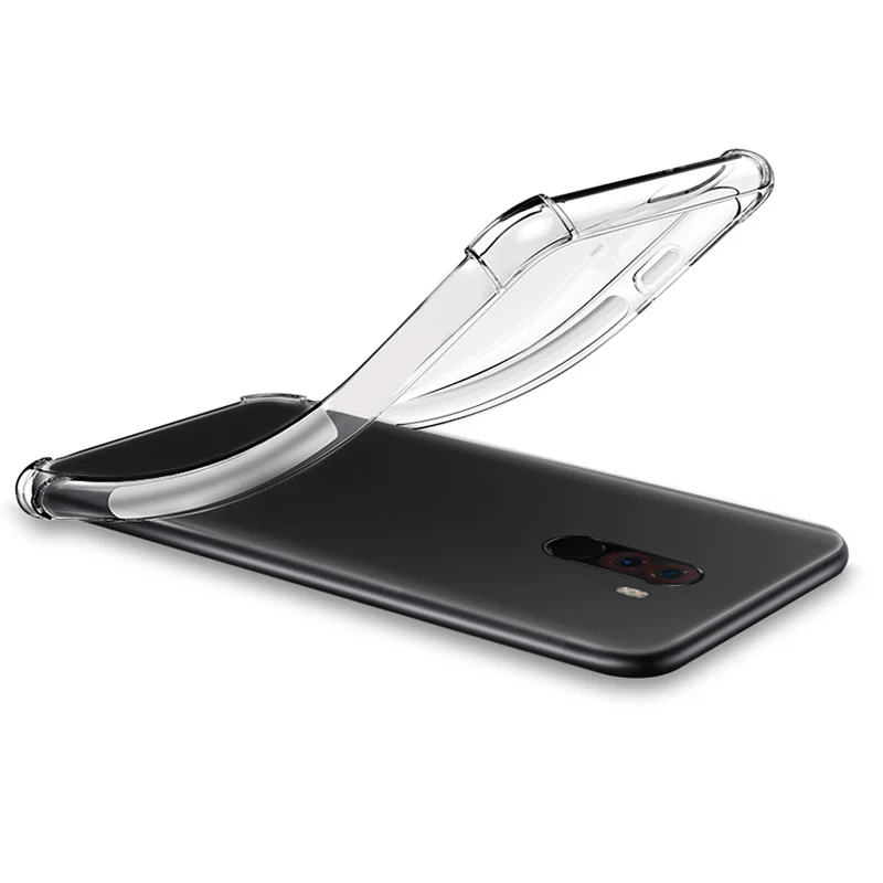 Чехол для Xiaomi Mi Pocophone F1 мягкий прозрачный чехол из ТПУ с подушкой безопасности