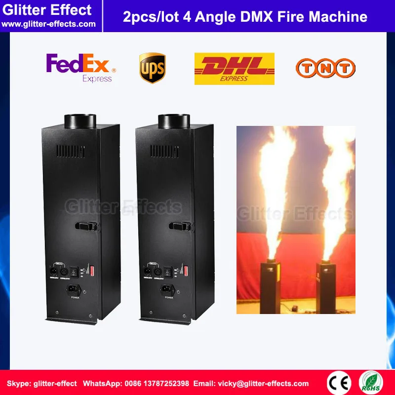 2 шт./лот 4-угловая форма 110 В/220 В DMX машина для распыления огненных шаров