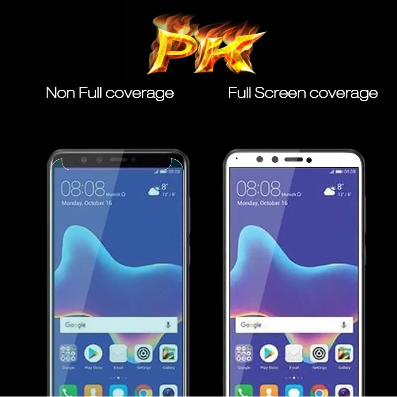 Для Huawei Y9 2018 защита экрана полное покрытие закаленное стекло пленка для FLA AL00 Enjoy 8