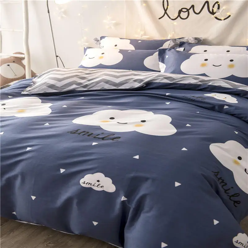 100% хлопок Дети Твин Полный Queen King size постельные принадлежности набор