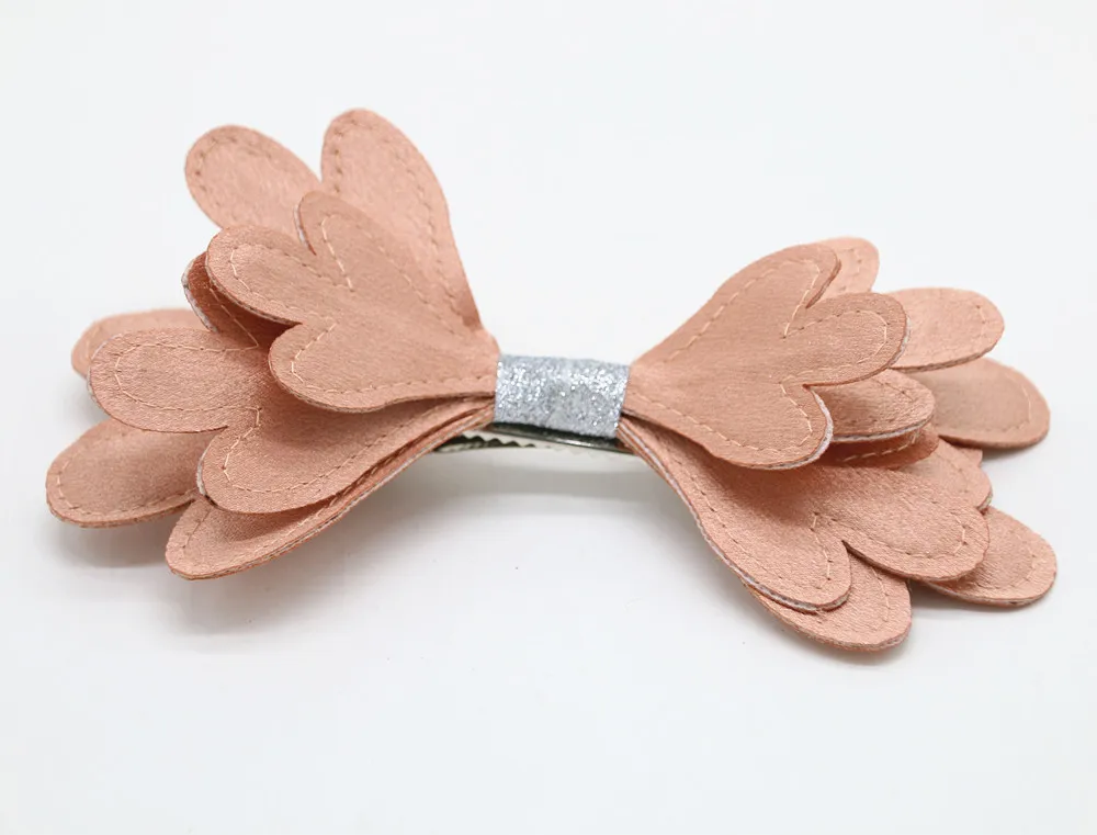 dusty pink clip Новинка, летняя металлическая лента в форме крыльев, с бантом, с зубами, черная и белая - Цвет: dusty pink clip