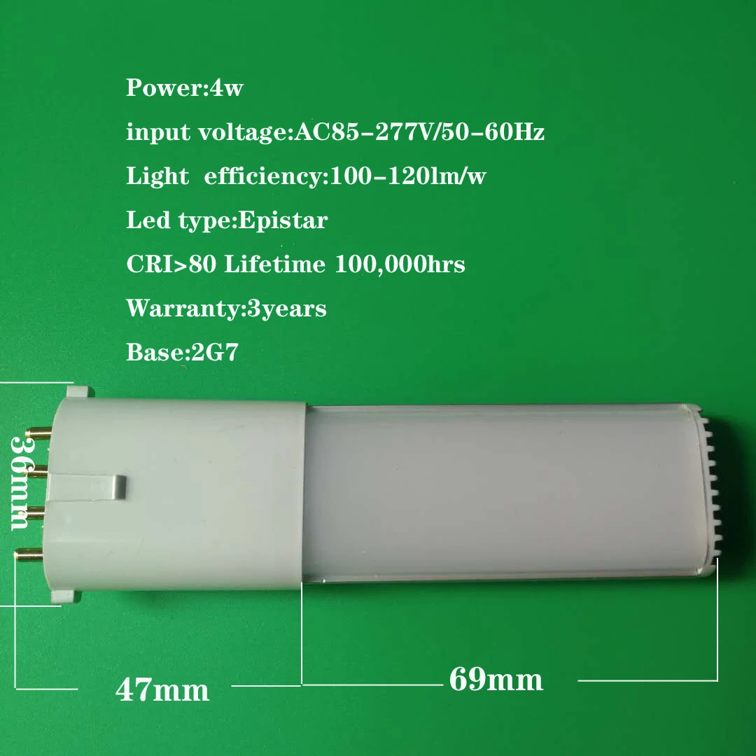 2G7 Светодиодная лампа 8 Вт 6 Вт 4 Вт led PL светильник яркость 2G7 Светодиодная лампа 8 Вт Замена CFL светильник