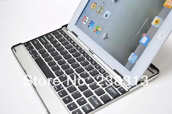 Ультратонкий чехол-подставка с беспроводной Bluetooth клавиатурой + 2 прозрачных