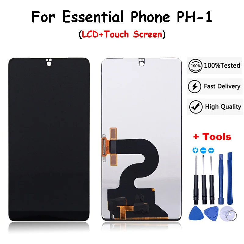 5,71 дюймов для основного телефона PH-1 PH1 ЖК-дисплей+ кодирующий преобразователь сенсорного экрана в сборе Замена+ Бесплатные инструменты - Цвет: Черный