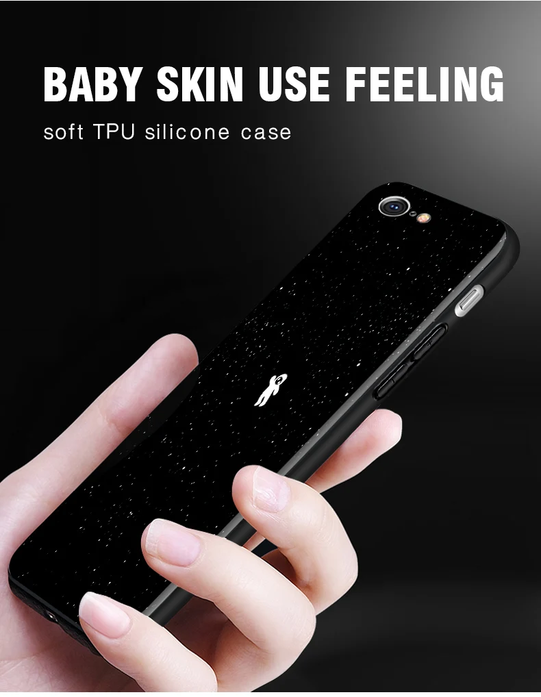 IIOZO космические Мягкие силиконовые чехлы для телефонов iphone 7 8X6 7plus XR XS Max Moon астронавт простая матовая тонкая задняя крышка