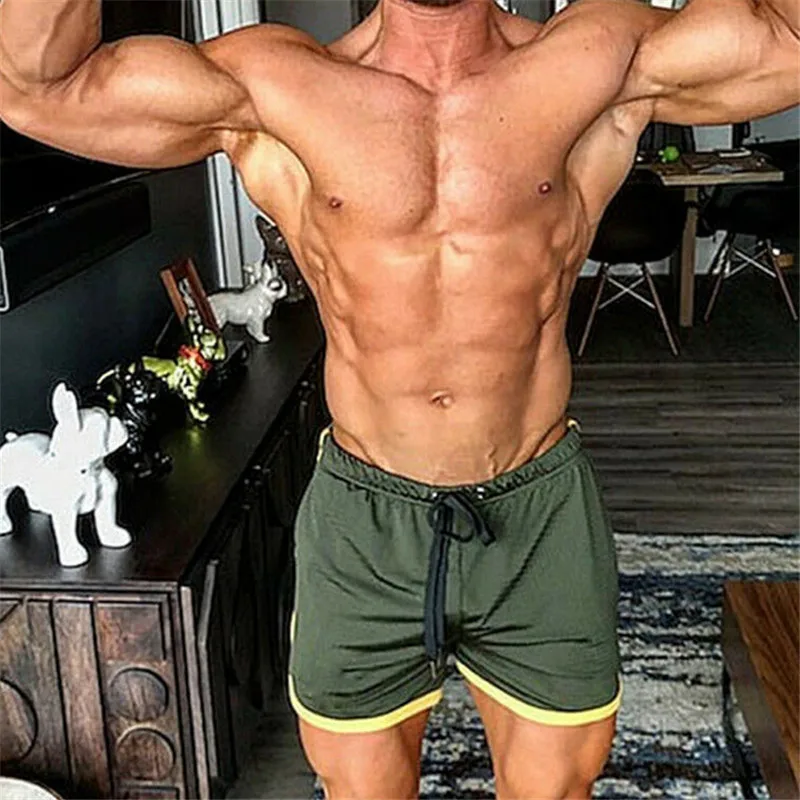 Лето 2019 шорты для бега мужские спортивные фитнеса быстросохнущие кроссфита