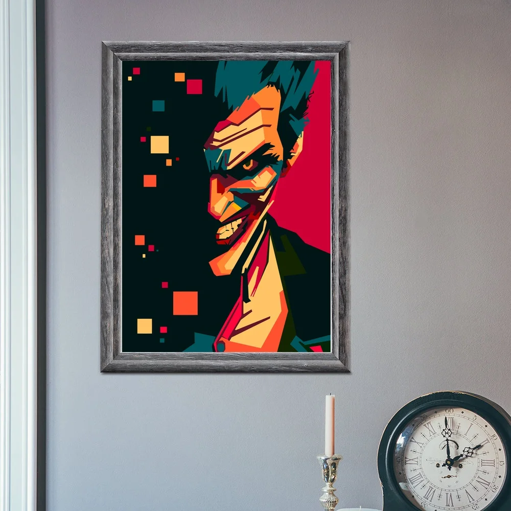 Joker Pop Art DIY Краска для рисования по номерам набор на холсте краска каллиграфия