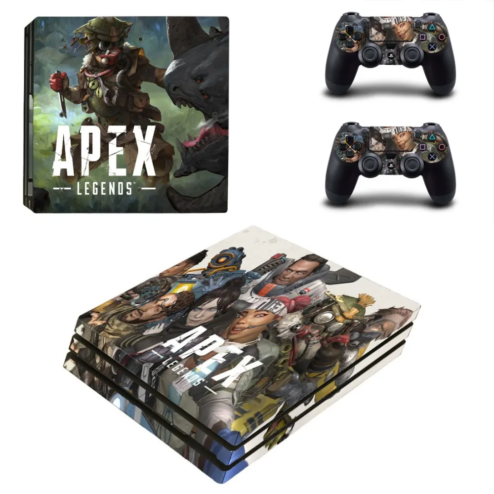 Виниловая наклейка APEX Legends PS4 Pro для консоли Playstation 4 и 2 контроллера Pro|Наклейки| |