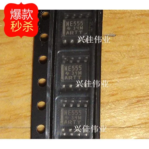 10 шт. новый оригинальный аутентичный Высокоточный таймер NE555 NE555DR SOP8 TI Texas