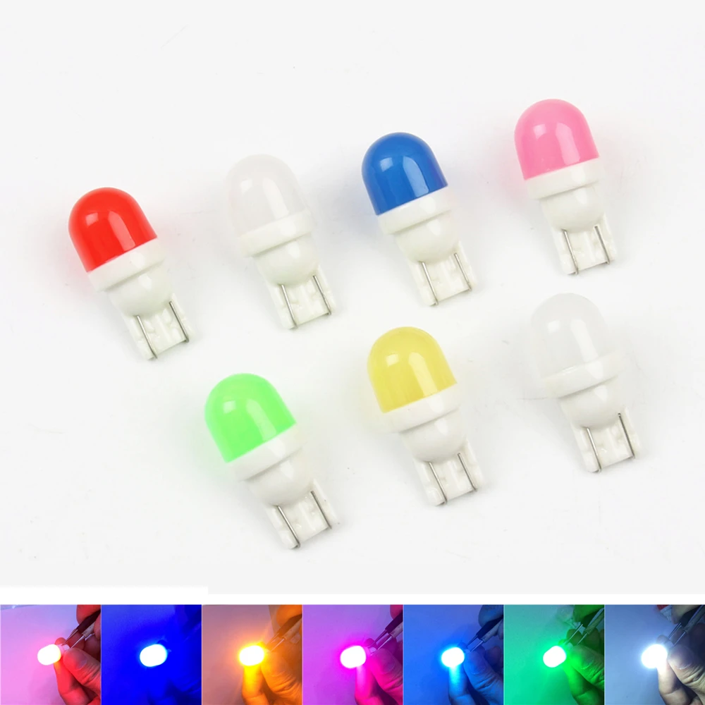 Новинка T10 керамические 2SMD 3030 светодиодные лампы белый красный зеленый желтый 2 SMD