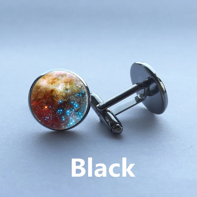 Стеклянные запонки в виде купола спиральные Галактики туманности космоса