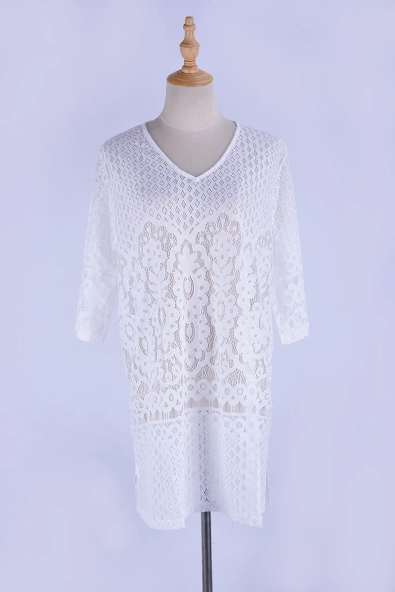 Fitshinling прозрачное кружевное платье летние купальники бикини внешняя крышка