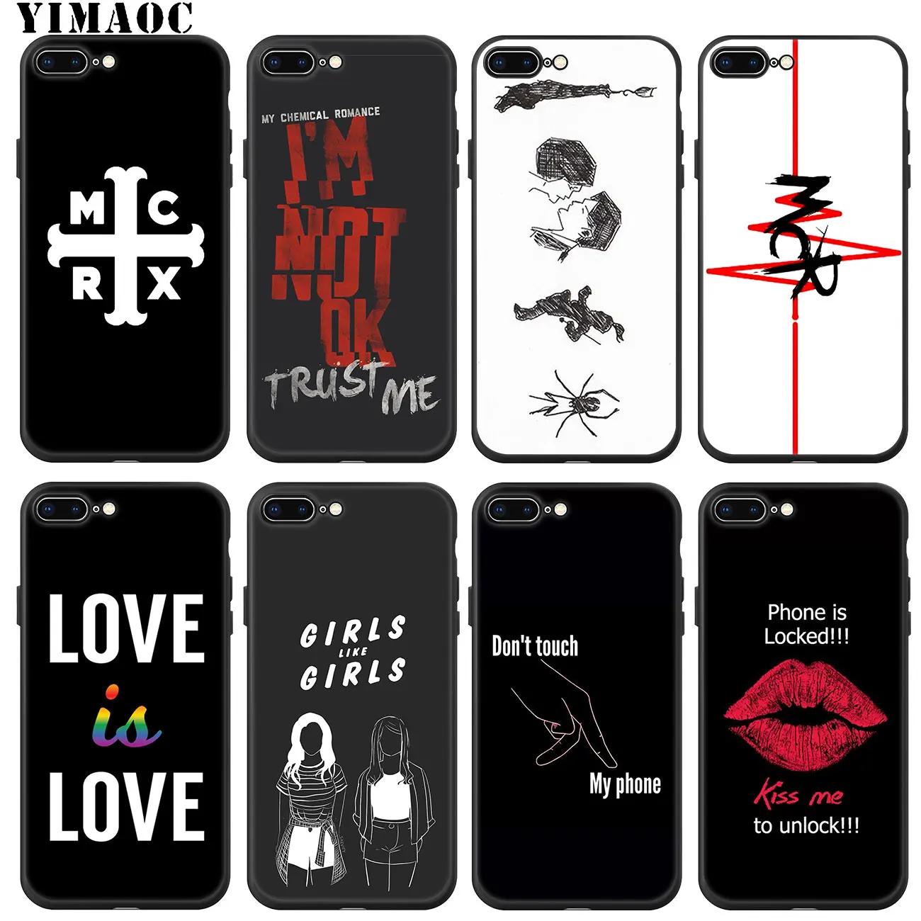 Мягкий силиконовый чехол YIMAOC My Chemical Romance для iPhone 11 Pro XS Max XR X 6 6S 7 8 Plus 5 5S SE 10 с черным