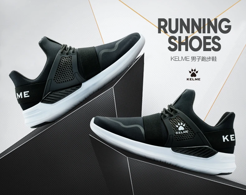 KELME спортивная обувь мужская легкая дышащая черная обувь для отдыха Нескользящая прогулочная беговая Обувь 6881200