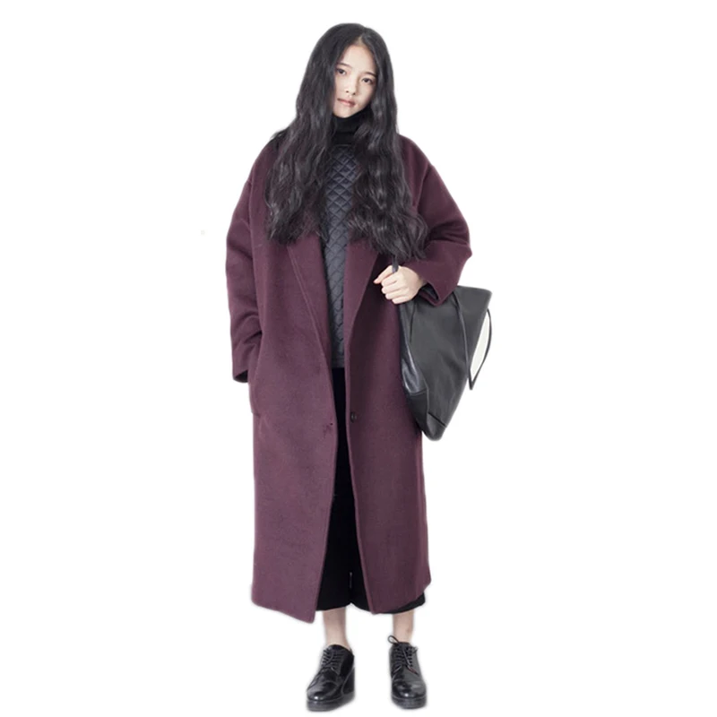 Бренд шерсть 2017 осеннее длинное пальто Макси женское элегантная женская одежда