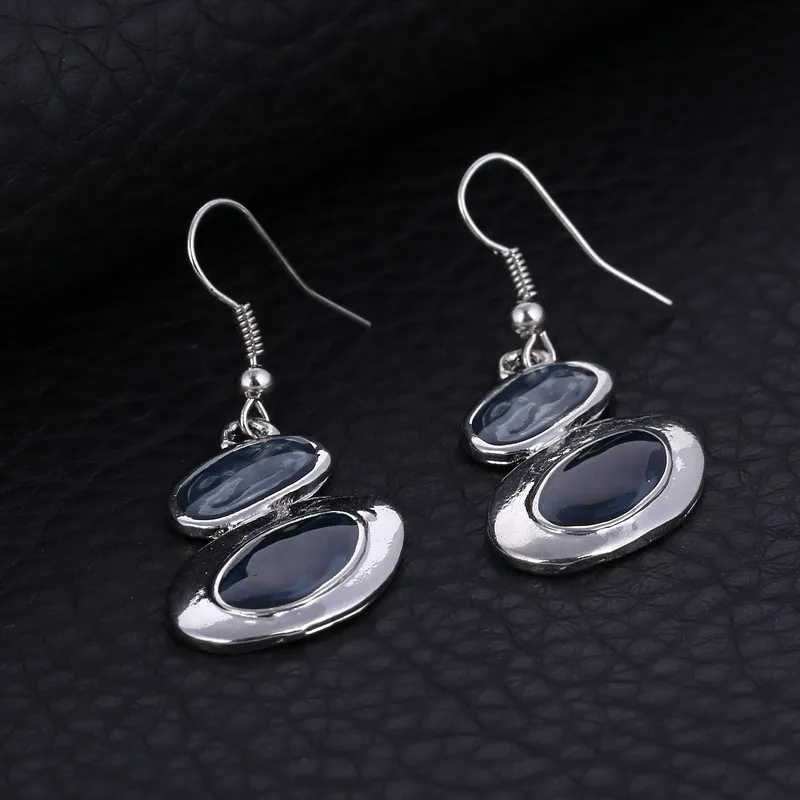 Женское Ожерелье с несколькими слоями MINHIN Синий Комплект сережек подвеской в