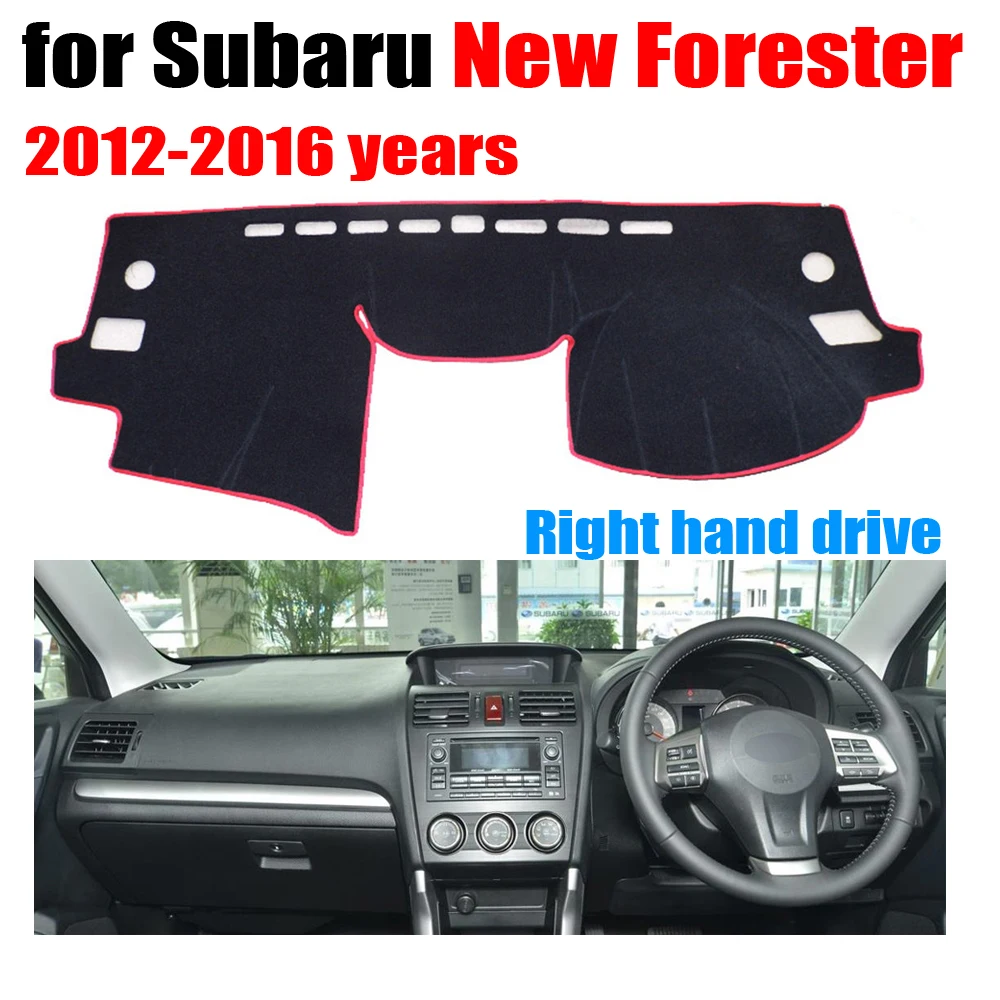 

RKCA Car dashboard covers for Subaru New Forester 2012-2016 years Right hand drive dashmat pad cover auto dashboard accessories