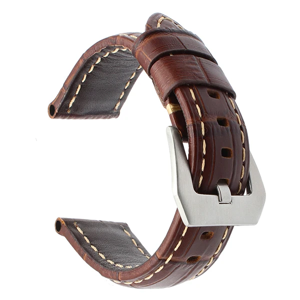 Brown S Италия теленок кожаный ремешок для часов 20/22/24/26 мм для радо bell&ross Oris Montblanc ремешок для наручных часов 316L Нержавеющая сталь застежка ремешок на запястье - Цвет ремешка: Brown S