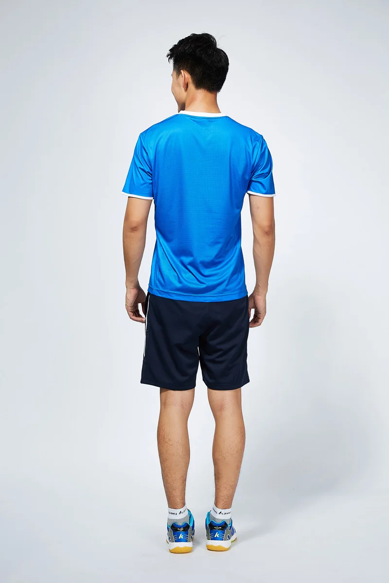 Kawasaki Бренды Для мужчин бадминтон JerseyShort рукав быстросохнущая полиэстер теннис Футболка спортивная Костюмы ST-T1008