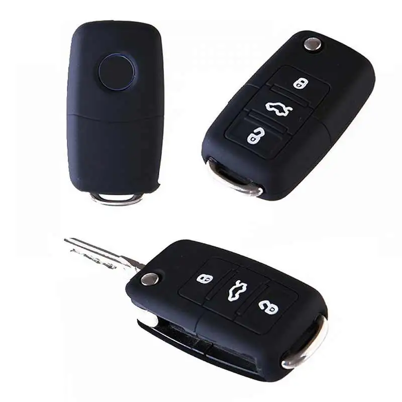 Новый авто силиконовый чехол с Откидывающейся Крышкой складной крышки ключ 3