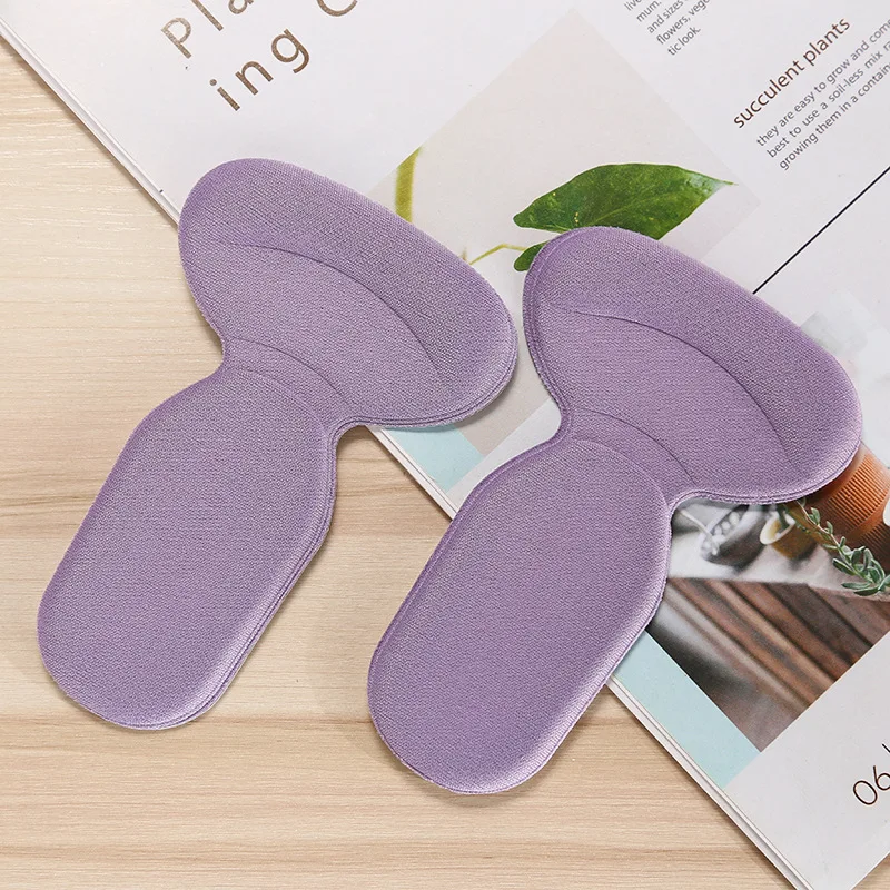 Purple Новинка, 1 пара, мягкая ортопедическая стелька, Т-образная форма, силиконовая Нескользящая подушка, защита для ног, для снятия боли, туфли с вкладышем, стельки - Цвет: Purple