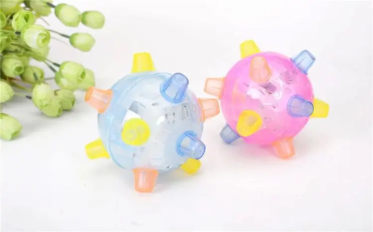 random color 1pcs Мигающий мяч для собак для игр детский мяч светодиодные игрушки для домашних животных прыжки Joggle Crazy football детские забавные цветные игрушки для собак - Цвет: random color 1pcs