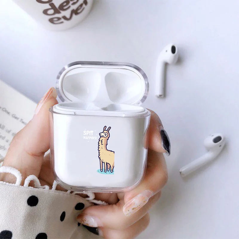 Чехол для Apple airpods чехол с милым динозавром кошкой альпакой беспроводные наушники