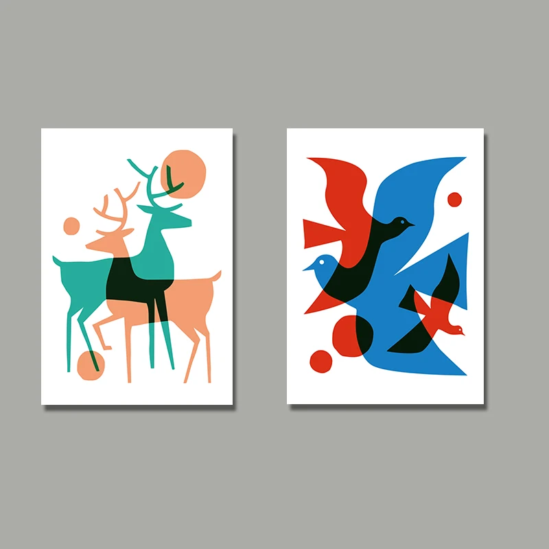 DONGLANG мультфильм Животные холст Художественная печать постер Настенная картина