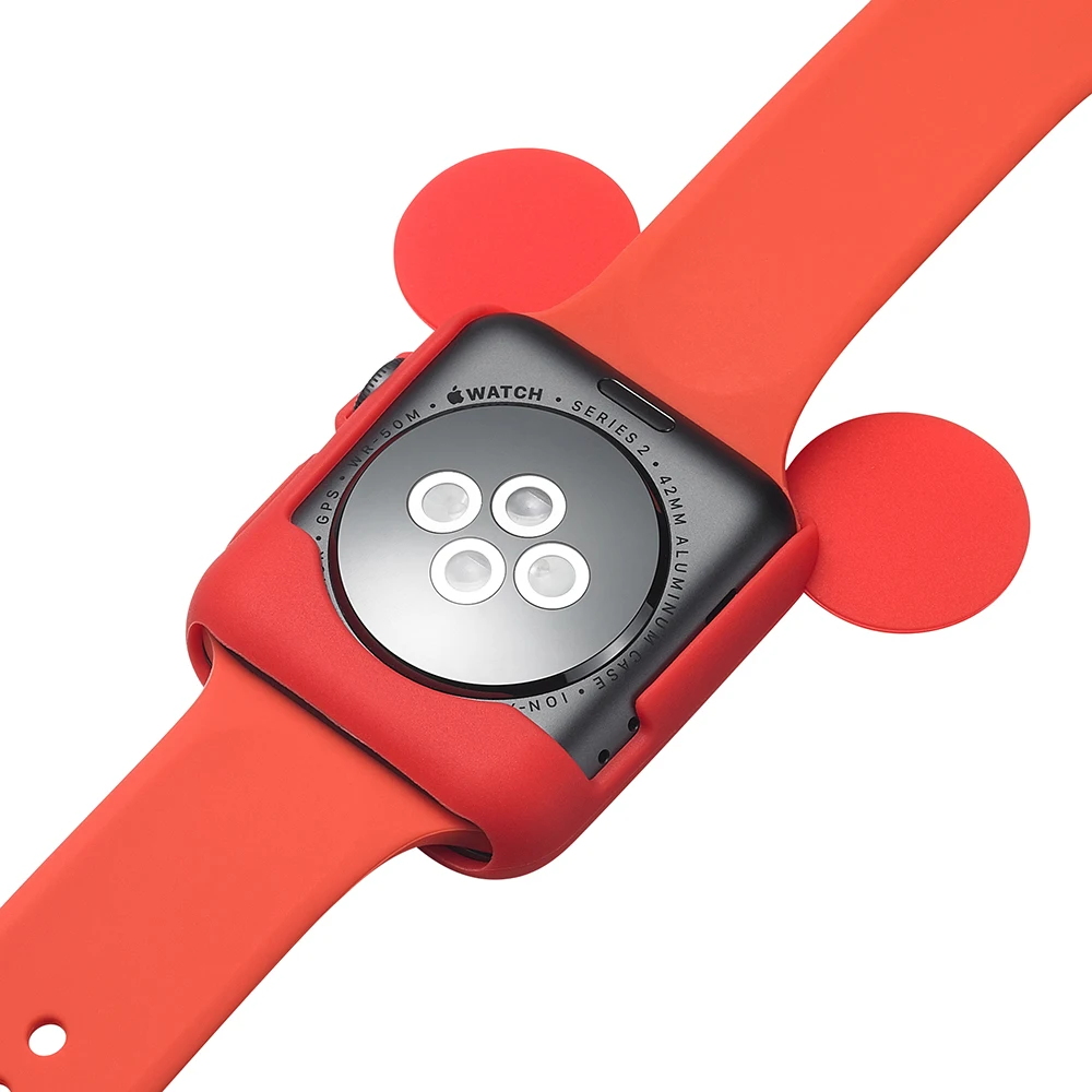 Силиконовый чехол для apple watch 3 2 1 42 мм 38 мм чехол для часов Iwatch sreise 3/2/1 резиновый чехол для apple Watch Микки Маус