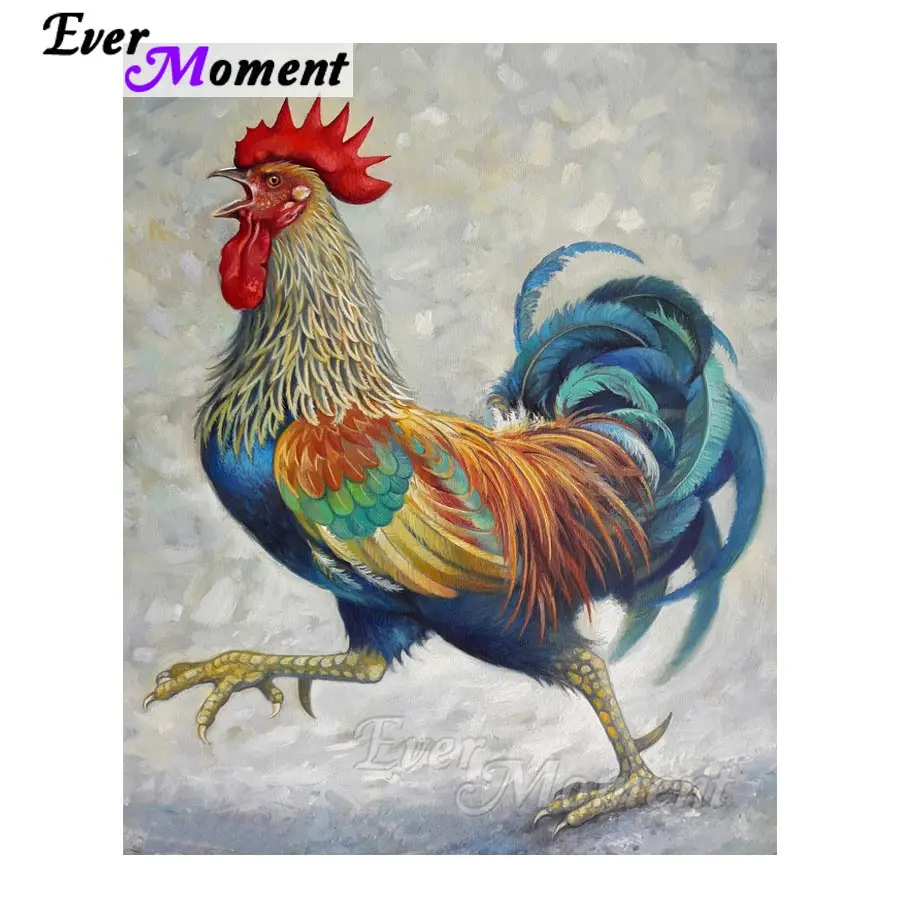 Ever Moment Rooster Chicken Diamond Painting Rhinestone Needlework Full Square Drill Embroidery 5D DIY Decor S2F1322 | Дом и сад