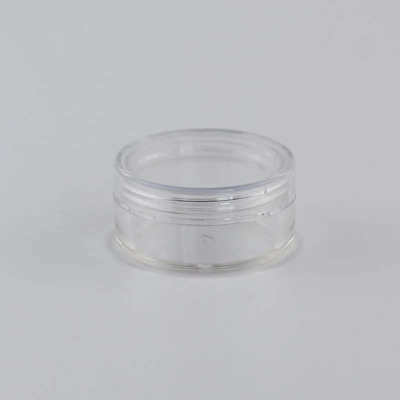 Clear Lid Jar 10 г X 100 пустые маленькие пластиковые банки для косметики, прозрачный контейнер для хранения, прозрачная банка для крема, горшок для кожи, крем для ногтей - Цвет: Clear Lid Jar