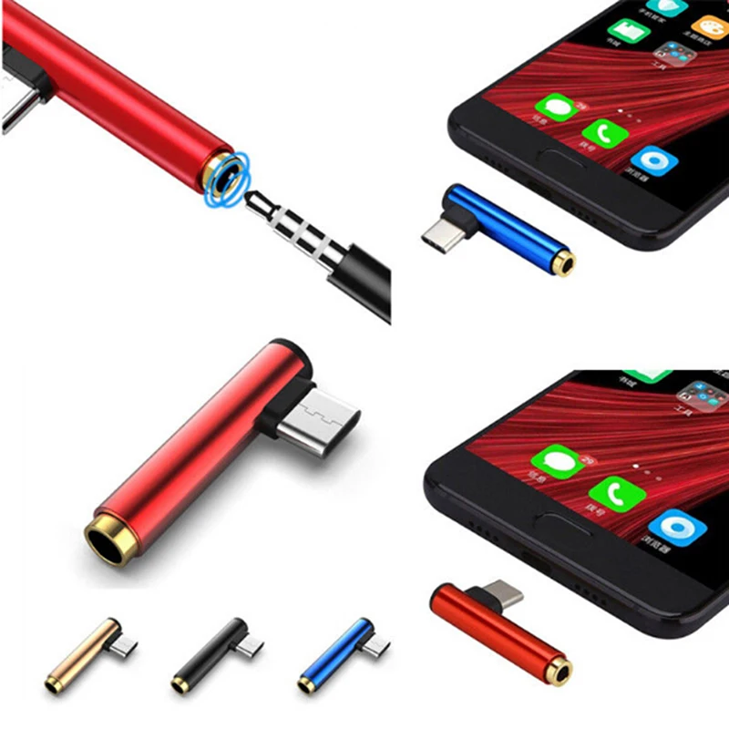 Переходник для наушников из алюминиевого сплава с USB Type C папа на гнездо 3 5 мм